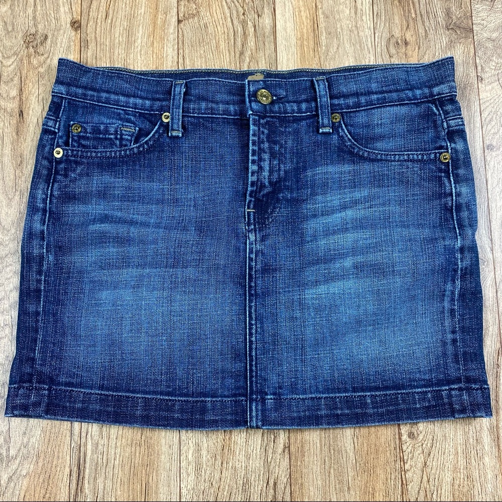 7 For All Mankind Denim Mini Skirt Size 28
